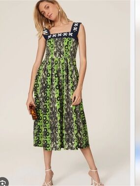 Autumn Adeigbo Green Printed
Chloe Dress Sz 10